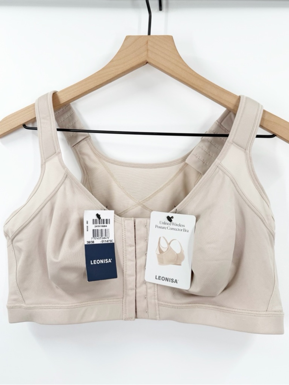 Leonisa Unlined Wireless Posture Corrector Bra